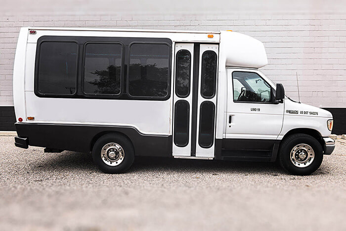 White comfortable Sprinter van
