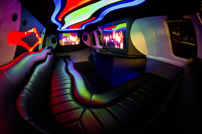 Incredible interior to limo bus