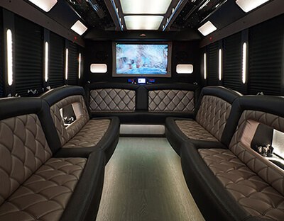 charter bus with video system
